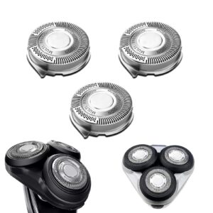 sh50/52 replacement heads for philips norelco series 5000,electric shavers, compatible with s5000,s5100,s5500 series,3 pack