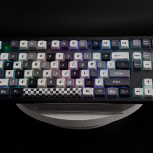 Custom Keycaps 130 Keys Set - XDA Profile Keycaps - PBT Keycaps & Dye Sublimation Key Cap - Compatible with 60%, 75%, 80%, 85%,100% ANSI Layout Gaming Mechanical Keyboard (Checkerboard)