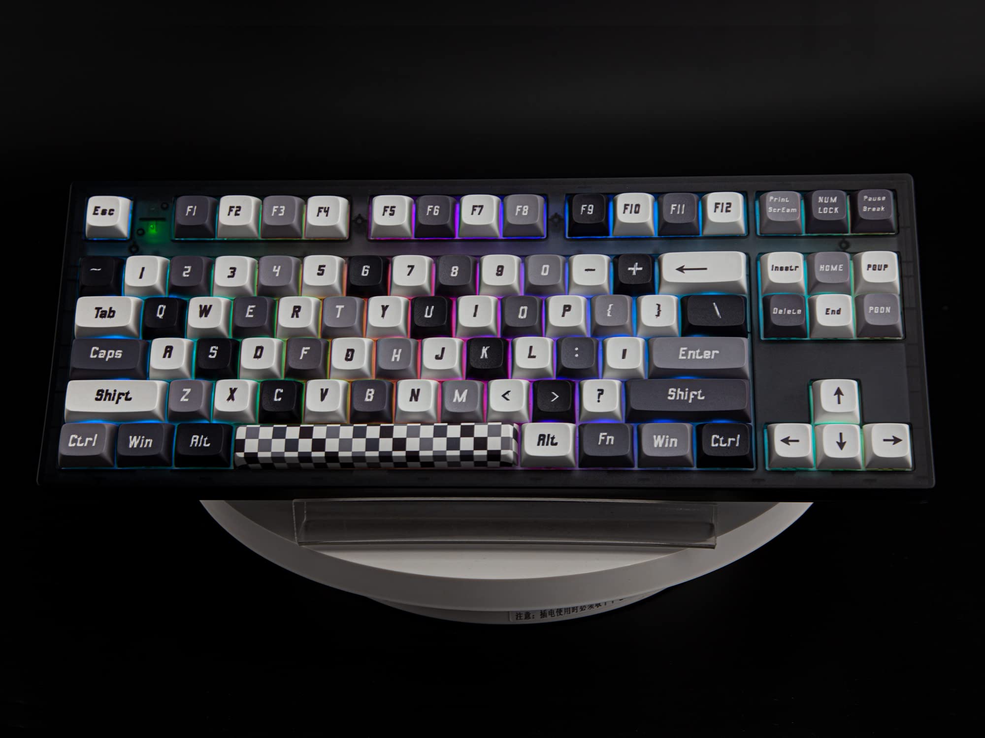 Custom Keycaps 130 Keys Set - XDA Profile Keycaps - PBT Keycaps & Dye Sublimation Key Cap - Compatible with 60%, 75%, 80%, 85%,100% ANSI Layout Gaming Mechanical Keyboard (Checkerboard)