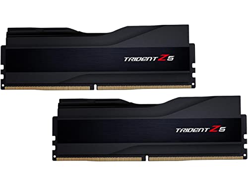 G.SKILL Trident Z5 Series (Intel XMP 3.0) DDR5 RAM 64GB (2x32GB) 6000MT/s CL32-38-38-96 1.40V Desktop Computer Memory UDIMM - Matte Black (F5-6000J3238G32GX2-TZ5K)