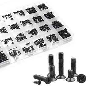 QTEATAK 480Pcs Black Laptop Notebook Computer Replacement Screws Kit for Lenovo Toshiba Gateway Samsung HP IBM Dell Sony Acer Asus SSD Hard Disk SATA