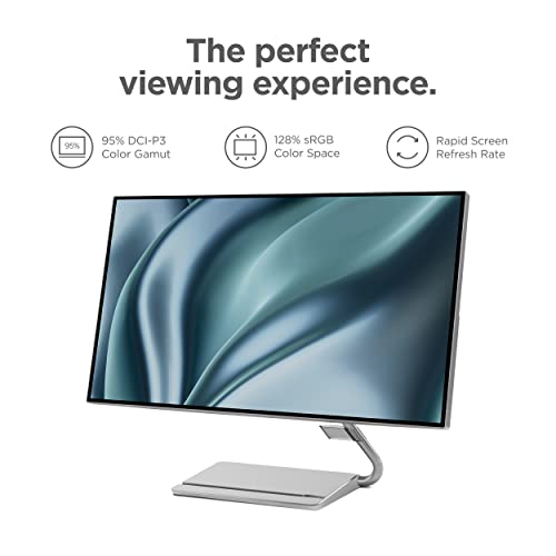 Lenovo - Q27h-20 Monitor - 27" QHD Display - 70 Hz Refresh Rate - Low Blue Light Certified, Grey