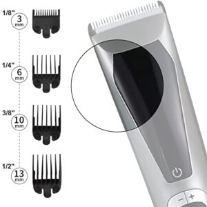 BESTBOMG Home Barber Hair Trimmer with Precision Blades Heavy Duty Motor LED Display