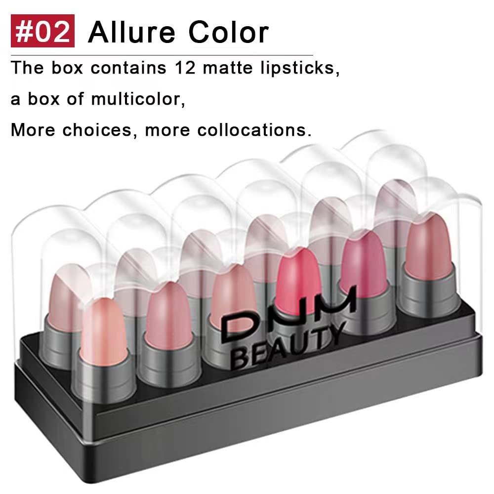 12Pcs Capsule Pills Lipstick Mini Lip Stick Packs Matte Lipstick Set for Women,3 Strawberry Mint Apple Flavor Lip Balm, 3 Changing Color Jelly Magic Lipstick, 3 Matte Lipstick, 3 Metallic Lipstick, Long-Lasting Wear Non-Stick Cup Not Fade Waterproof Lipst