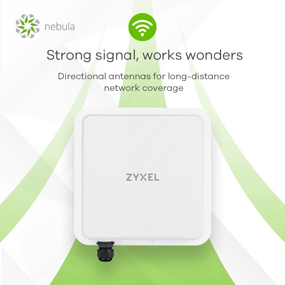 Zyxel 4G LTE-A Cat.6 Router with PoE | Nebula Cloud Management | LTE7461N |Outdoor Design for Reliable Connection | Heavy Duty IP68 Enclsoure | 300Mbps | Remote Management | Easy Installation