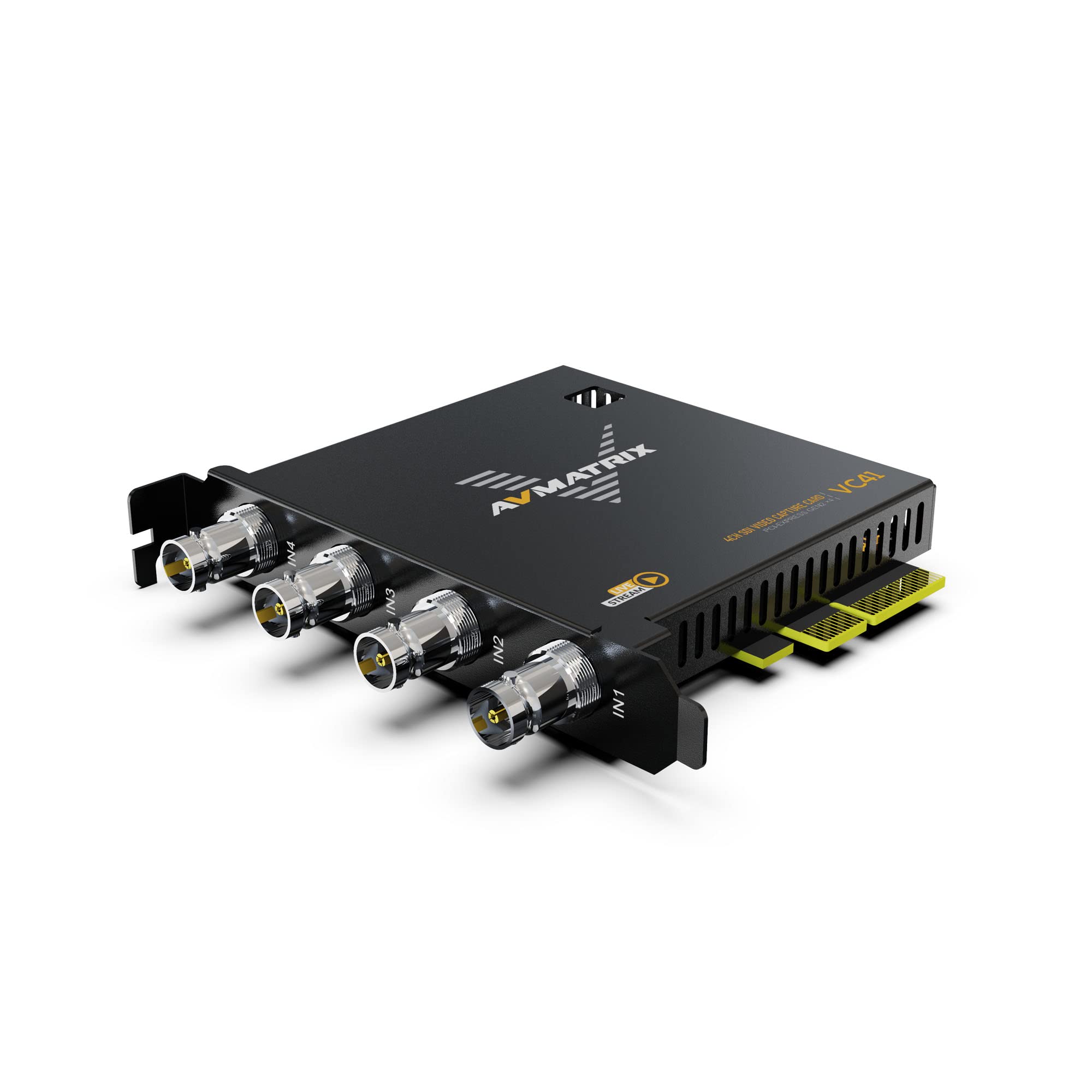 AVMATRIX VC41 4-CH 3G-SDI PCIE simultaneous Input and Capture Card PCIE GEN2×4, 2.5GB/S Transfer Bandwidth Support Portrait and Landscape Mode