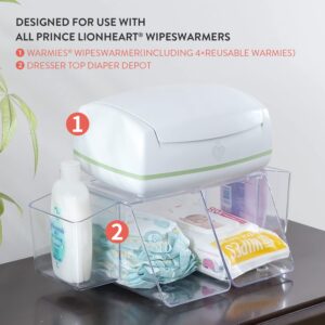 Prince Lionheart Warmies Wipes Warmer Kit Designed for Reusable Cloth Wipes | Includes 1 everFRESH Pillow and 1 Dresser Top Diaper Depot