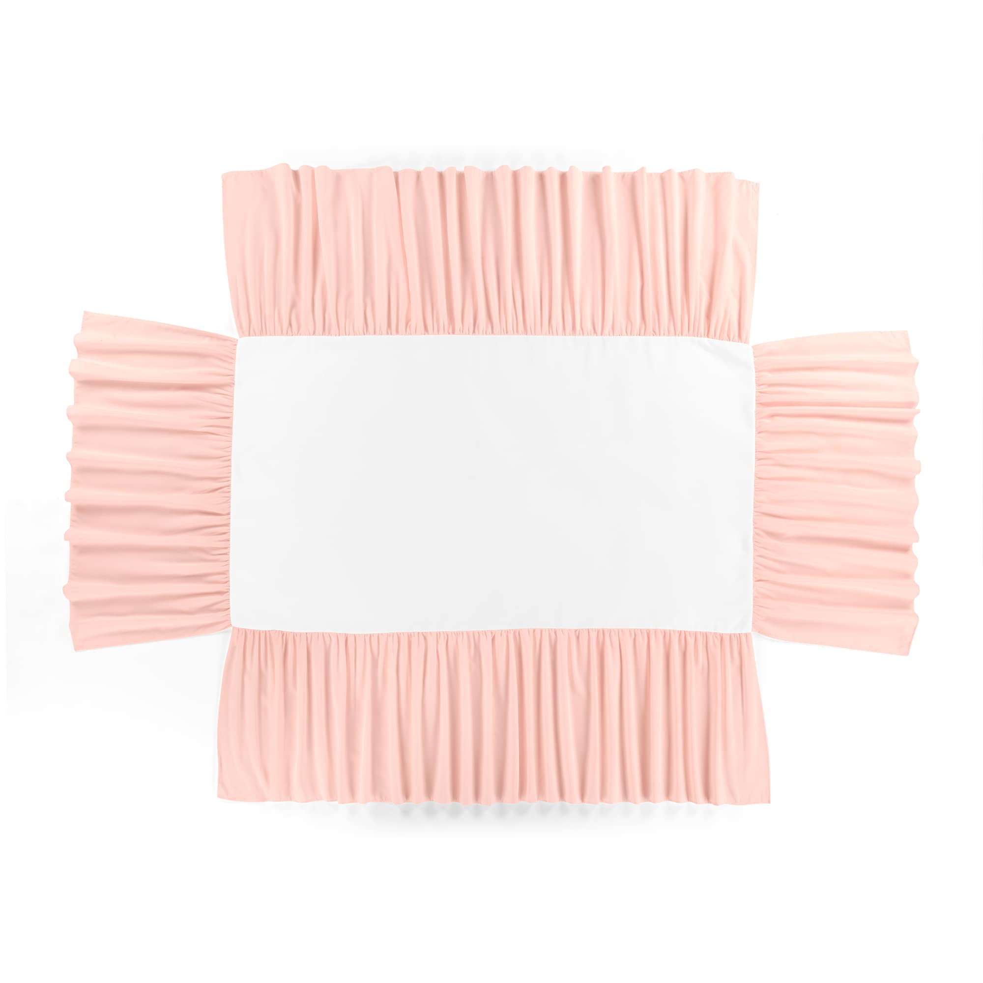 Lush Decor Ruffle Crib Skirt, 16" Drop, Pink