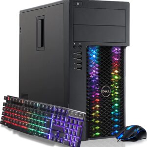 Dell RGB Gaming Desktop PC, Intel Quad I5 up to 3.6GHz, GeForce RTX 2060 6G GDDR6, 16GB DDR4, 512G SSD+3T, WiFi & Bluetooth, RGB Keyboard & Mouse, Win 10 Pro (Renewed)