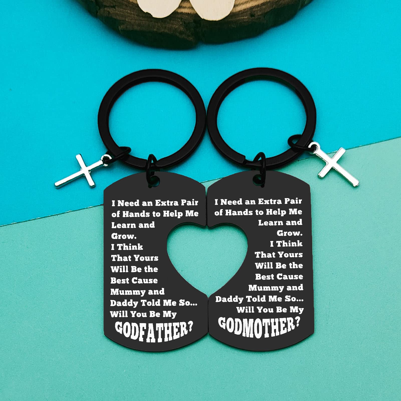 Godparent Gifts from Godchild Godfather Proposal Gift Keychain Godmother to Be Gift Promoted to Godparent Gift Godparents Announcement Jewelry First Communion Gift Godparent Proposal Gifts for Baptism