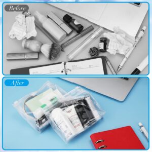 60 Pcs Mini Clear Makeup Bags Bulk Cosmetic Bags with Zipper Mini Clear Makeup Bags Clear Pouches with Zipper PVC Clear Zipper Pouches Plastic Transparent Waterproof Toiletry Bags for Travel Home