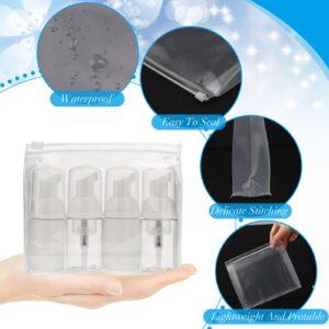 60 Pcs Mini Clear Makeup Bags Bulk Cosmetic Bags with Zipper Mini Clear Makeup Bags Clear Pouches with Zipper PVC Clear Zipper Pouches Plastic Transparent Waterproof Toiletry Bags for Travel Home