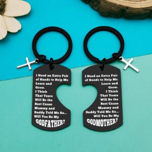 Godparent Gifts from Godchild Godfather Proposal Gift Keychain Godmother to Be Gift Promoted to Godparent Gift Godparents Announcement Jewelry First Communion Gift Godparent Proposal Gifts for Baptism