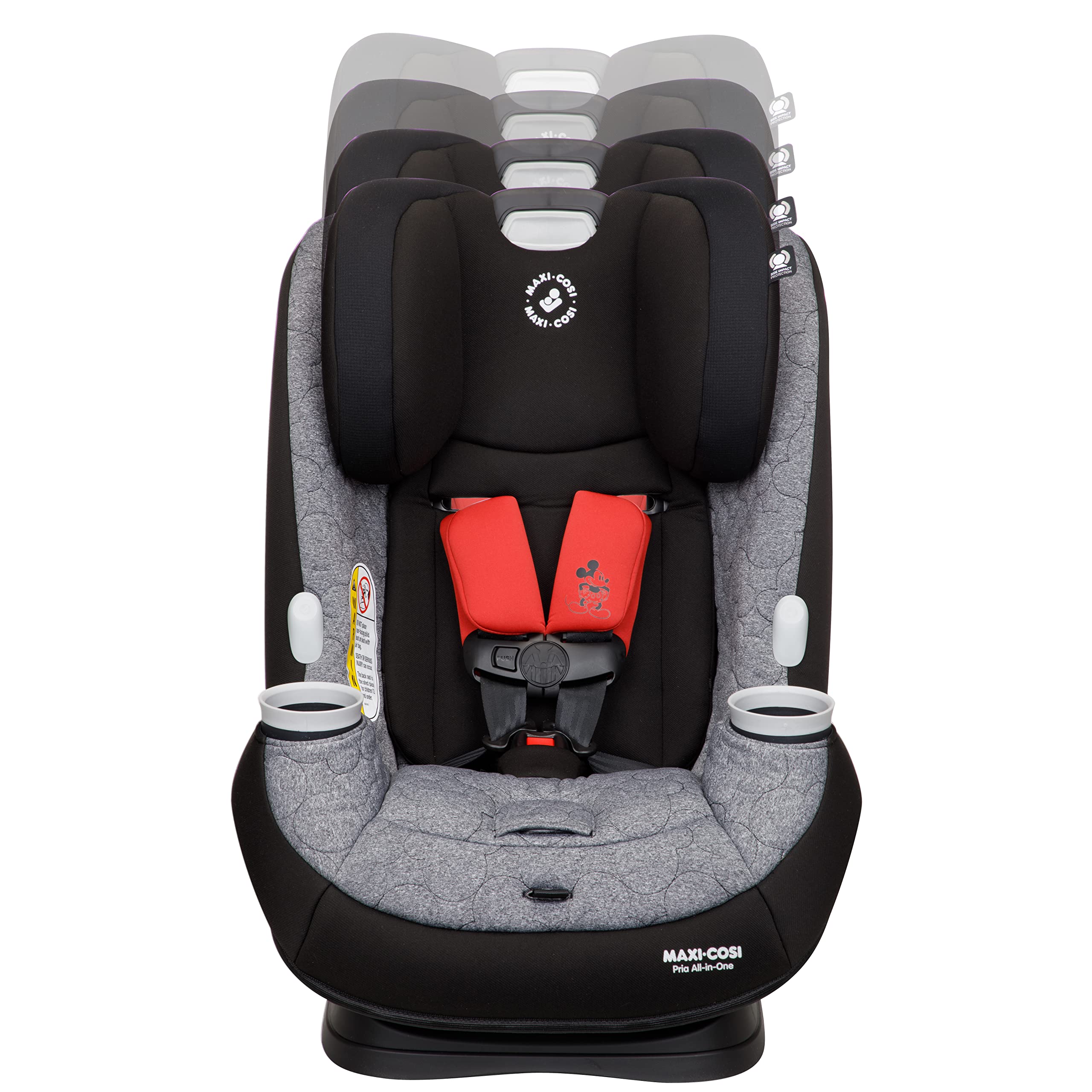 Disney Baby Pria All-in-One Convertible Car Seat, All-in-One Seating System: Rear-Facing, from 4-40 pounds; Forward-Facing to 65 pounds; and up to 100 pounds in Booster Mode, Mickey