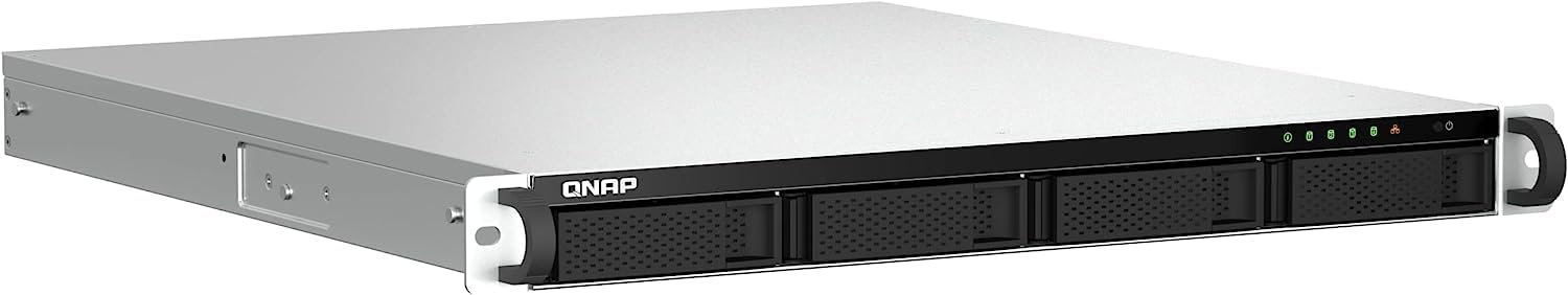 QNAP TS-464U-8G-US 4 Bay High-Speed Rackmount Dual-2.5GbE NAS Intel® Celeron® N5105/N5095 CPU, 8GB DDR4 Memory and 2.5GbE (2.5G/1G/100M) Network Connectivity (Diskless)