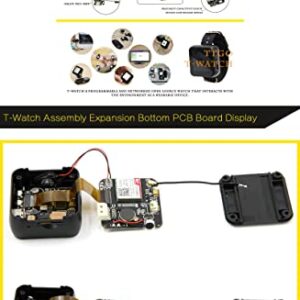 WayPonDEV T-Watch Programmable Wearable for Enviromental Interation WiFi Bluetooth ESP32 Development Kit, Support GPS & LoRa