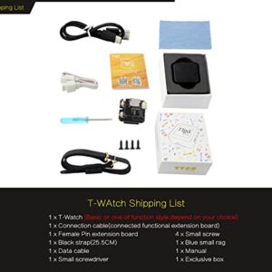 WayPonDEV T-Watch Programmable Wearable for Enviromental Interation WiFi Bluetooth ESP32 Development Kit, Support GPS & LoRa