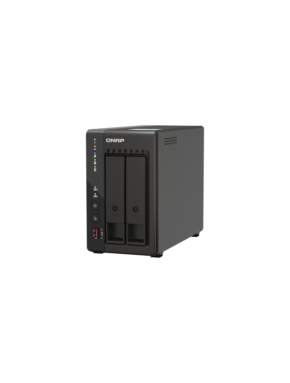 QNAP TS-253E-8G-US 2 Bay High-Performance Desktop NAS with Intel Celeron Quad-core Processor, 8 GB DDR4 RAM and Dual 2.5GbE (2.5G/1G/100M) Network Connectivity (Diskless)