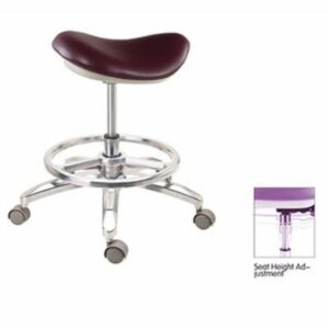 DOC.ROYAL Luxury PU Dental Mobile Saddle Chair DRS' Doctor Stool Surgery Height Adjustable