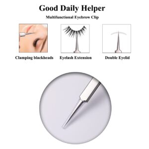 ericotry 1Pcs Stainless Steel Pointed Tweezers Ingrown Hair Tweezer Blackhead Remover Splinter Tweezer