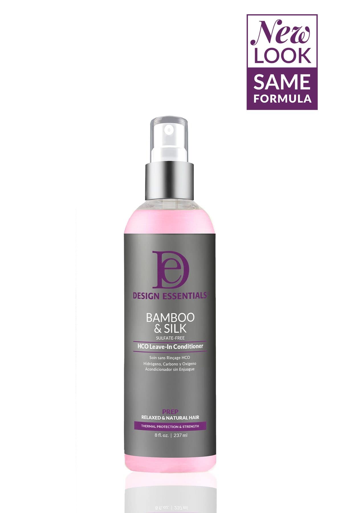 Design Essentials Bamboo & Silk HCO Leave-In Conditioner for Thermal Protection and Strength, 8 Fl Oz.