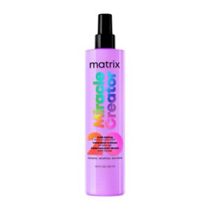 matrix miracle creator leave-in conditioner spray | heat protectant, anti-frizz, moisturizing & detangling | for damaged hair | for all hair types | sulfate free