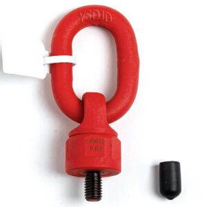 4pcs M12 x 18 0.5Ton-1Ton G80 Swivel Eye Bolt Alloy Steel Material 360° Rotation Hoist Ring Heavy Duty Large Carrying Capacity Eye Bolt Tensile Strength ob is 1080MPa