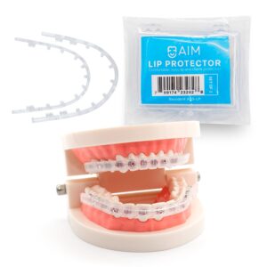 aim lip protector for braces, comfort covers for braces, orthodontic mouth guard for braces, wax braces cover, lip bumper, lip shield for brackets, braces accessories (lip protector)