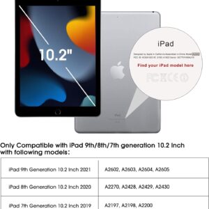 zenrich [2Pack ipad 10.2 Screen Protector with Anti Blue Light, iPad 9th/8th/7th Generation Tempered Glass Screen Protector with 9H Hardness/Bubble Free/Case Friendly, Pencil Compatible