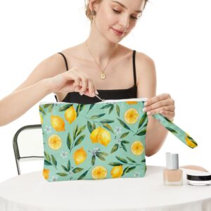 Cosmetic bags, toiletries bags, waterproof large capacity travel makeup bags, zipper bags favored by women, girls, moms, wives, sisters, friends, lemon decoration lemon parties