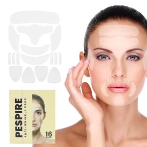 Pespire Silicone Face Patches - Reusable Facial Wrinkle Remover Pads: Deep Wrinkle Plumping Patch Masks for Face, Eyes & Mouth Skincare - Overnight Sleeping Mask for Eye Lines & Smile Wrinkles