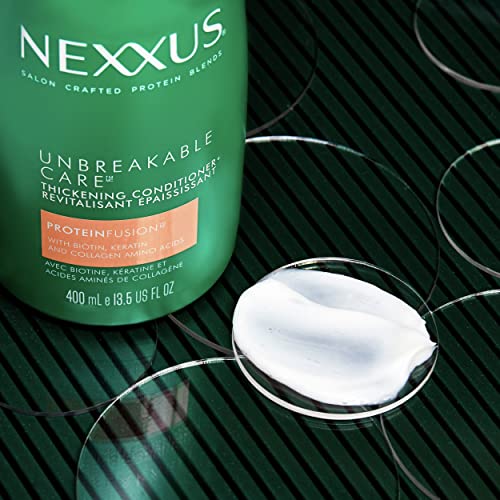 Nexxus Unbreakable Care Thickening Conditioner with Keratin, Collagen, Biotin for Fine and Thin Hair 13.5 oz