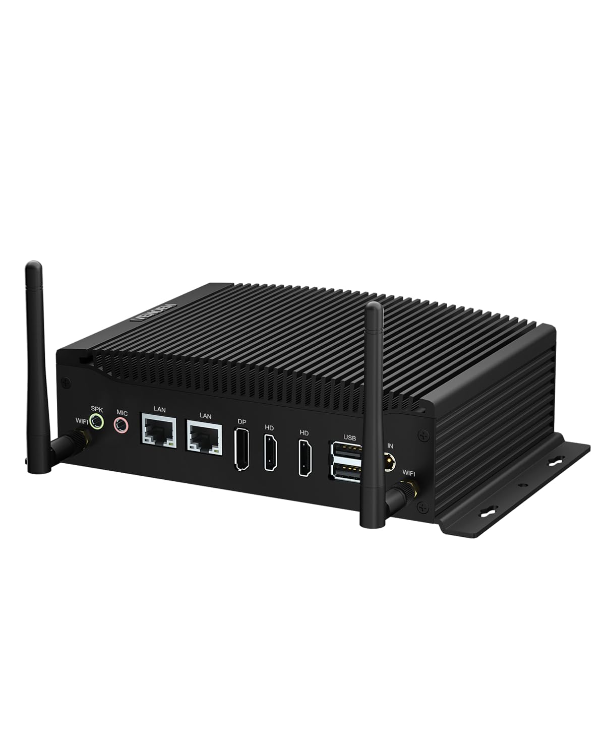 VENOEN Fanless Mini PC, Industrial PC, Core i5 8260U, W11 Pro, 3-Display, 2X HD, DP, GPIO, RS232/485 COM, Dual LAN, M.2 WiFi AC, BT4.2, 4G Model Slot, RAID, Auto Power On, 16GB RAM 512GB M.2 SSD