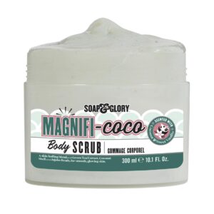 Soap & Glory Magnificoco Buff and Ready Coconut Body Scrub - Smoothing & Buffing Body Scrub - Coconut Scented Body Polish - Body Scrub with Green Tea Extract (300ml)