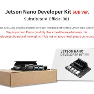 XiaoR Geek Jetson Nano 4GB Developer Kit SUB with 16G eMMC, SD Card Slot, Based on Official Jetson Nano 4GB Core Module Expansion Kit Alternative Solution of B01 Kit (Jetson Nano 4GB SUB)