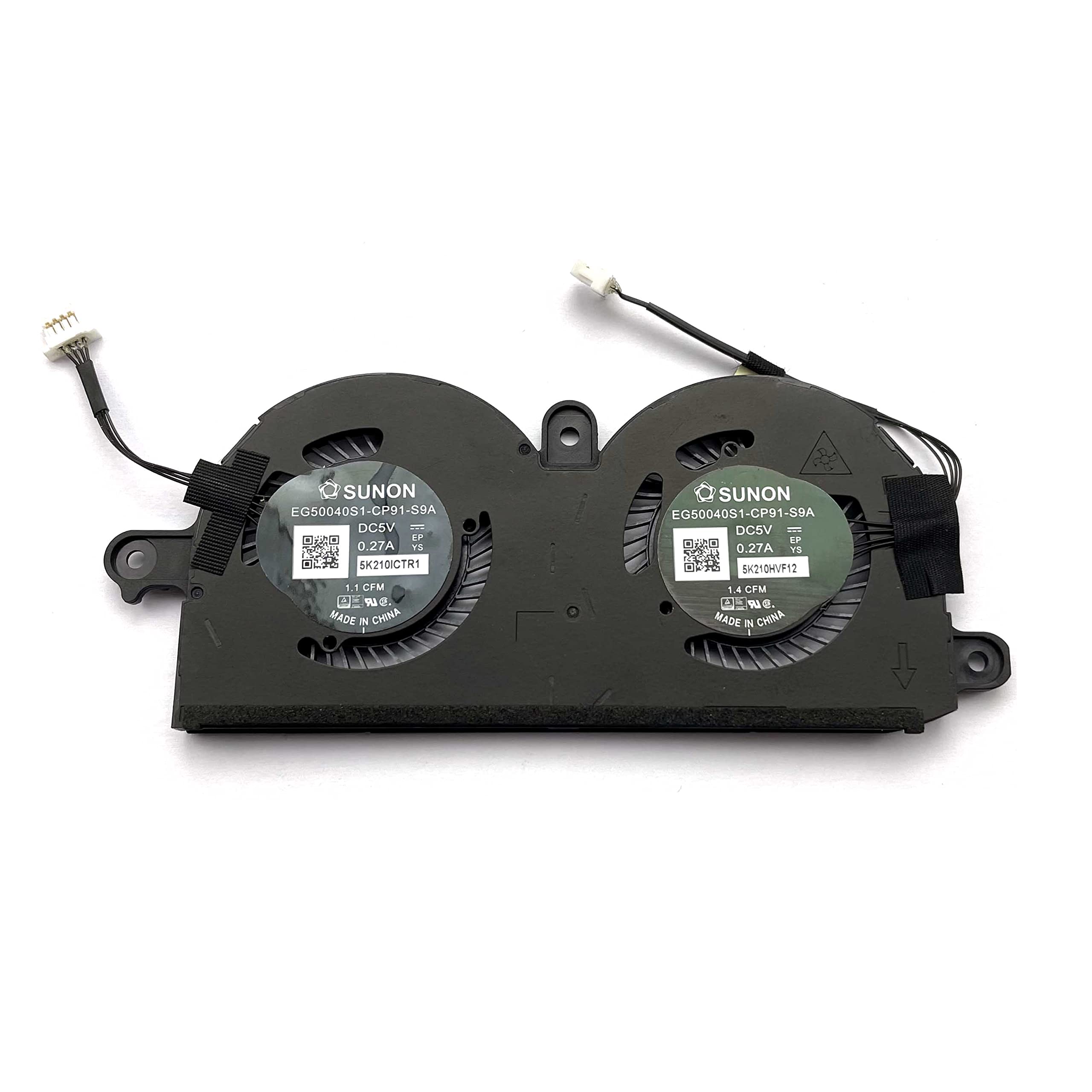 New CPU Cooling Fan with Back Cover Replacement for Dell XPS 13 9370 9380 7390 (Not for 2-in-1 Version) 9305 (i3 Version) Fit for 0980WH 980WH ND55C19-19A14