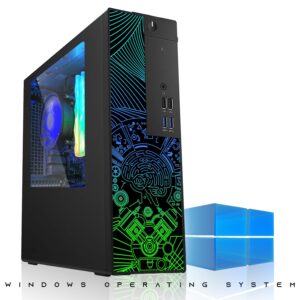 TechMagnet RGB Desktop Computer PC - Intel Core i5, 16GB ARGB RAM, 256GB SSD, 32 inch Curved Monitor with RGB Keyboard with AI-Enabled Copilot Key Mouse and RGB Soundbar Win 10 Pro (Renewed)