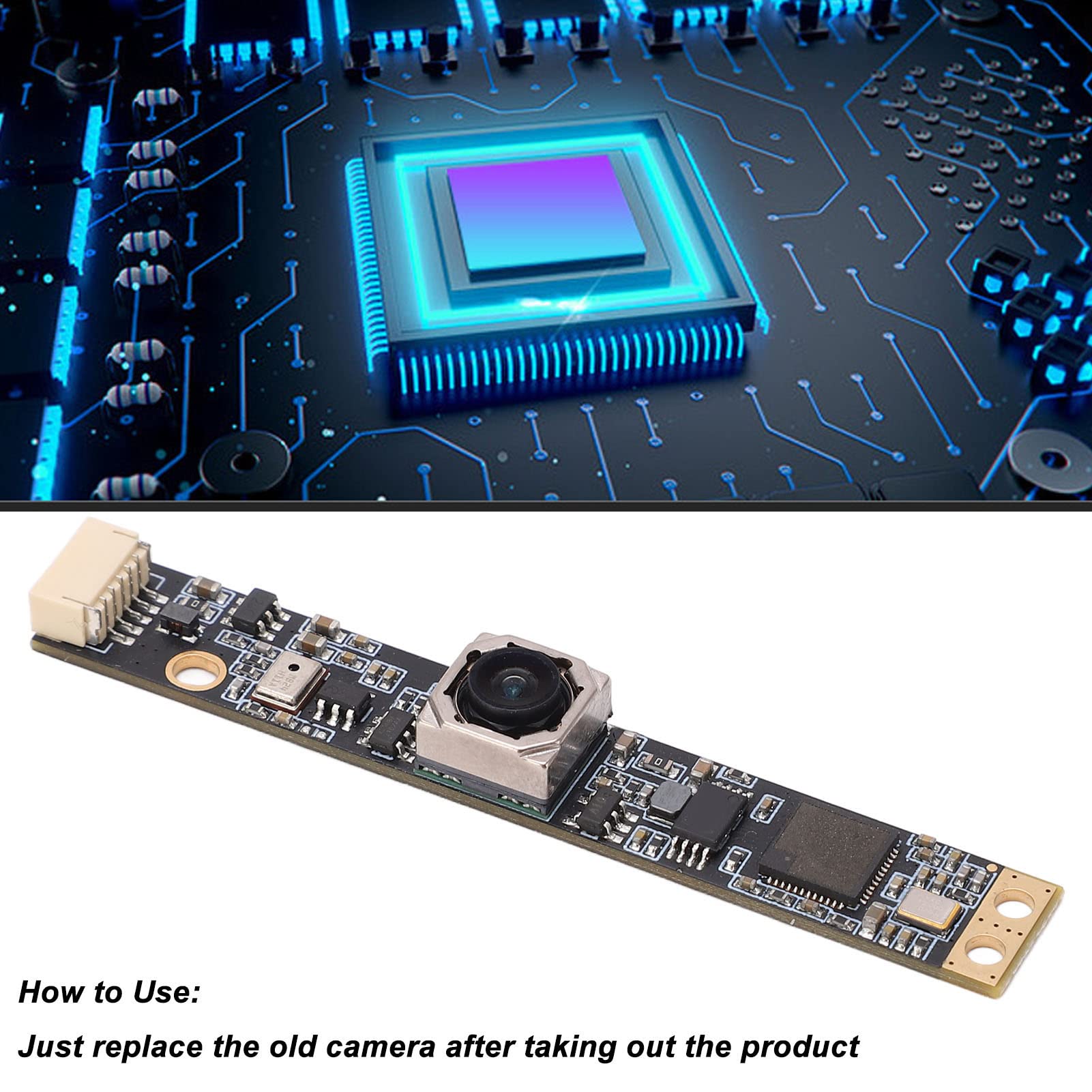 Bediffer Autofocus Camera Module, HD Resolution USB2.0 Video Webcam Board Clear MJPEG Picture Format with Digital Microphone for Industrial System