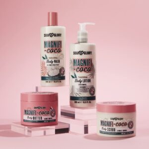 Soap & Glory Magnificoco Buff and Ready Coconut Body Scrub - Smoothing & Buffing Body Scrub - Coconut Scented Body Polish - Body Scrub with Green Tea Extract (300ml)