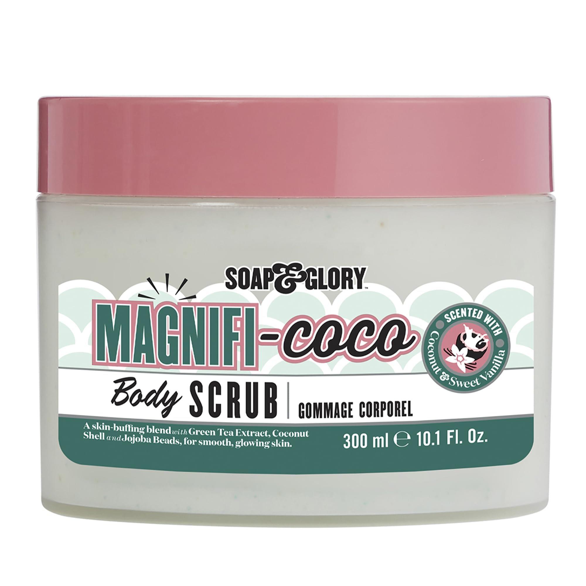 Soap & Glory Magnificoco Buff and Ready Coconut Body Scrub - Smoothing & Buffing Body Scrub - Coconut Scented Body Polish - Body Scrub with Green Tea Extract (300ml)