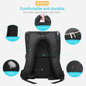 Wolka Breast Pump Bag with Dual Insulated Compartments & Removable Divider,Breast Milk Cooler Travel Bacpak with 50 cans Capacity,Fit Most Breast Pumps Like Medela, Spectra S1,S2, Evenflo