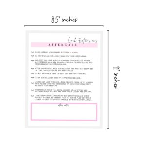 Lash Extension Eyelash Consent, Intake, Aftercare forms with Mapping length curl application style | 75 Pack | 25 of each Consent, Intake, Aftercare, and Design Forms for Lash Artists | 8.5 x 11 inch