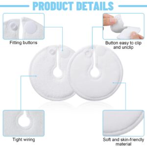 56 Pack G Tube Button Covers G Tube Pads Holder Peritoneal Abdominal Feeding Tube Supplies Soft Absorbent Cotton Pads Nursing Pads Peg Tube Accessories, White, 3 Inch