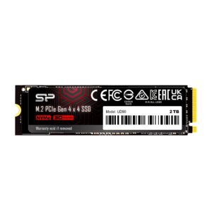 silicon power 2tb ud90 nvme 4.0 gen4 pcie m.2 ssd r/w up to 5,000/4,800 mb/s (sp02kgbp44ud9005)