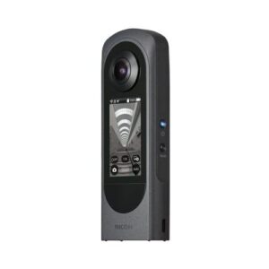 Ricoh Theta X 360-Degree Camera Bundle with Lens Cap for Theta X and Photo, Video and Art Software Suite (3 Items)