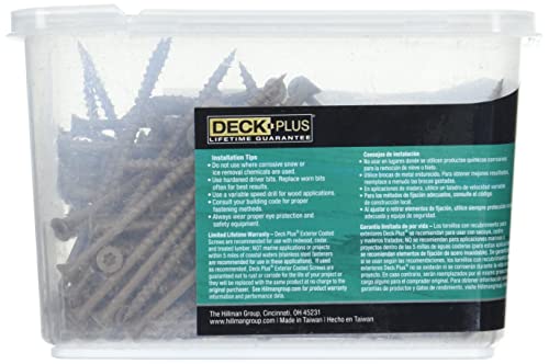 Deck Plus Wood Screws, Brown Exterior Screws, 4" x #10, 5lb