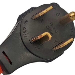 Fullsky FC-14352T Male 30A dryer plug 14-30P to 5-15R or 5-20R adapter 4 prong to 3 prong 20A output 125V