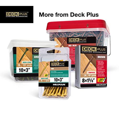 Deck Plus Wood Screws, Brown Exterior Screws, 1-1/4" x #8, 5lb