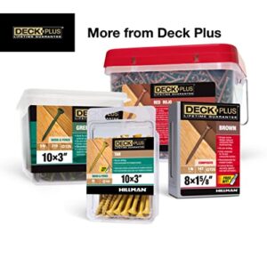 Deck Plus Wood Screws, Brown Exterior Screws, 3-1/2" x #10, 5lb