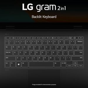 LG gram 14 Laptop 2in1 - Touchscreen Stylus Pen - 16 Core Intel Ultra 7 155H - 32GB RAM - 2TB SSD - Intel Evo Laptop - Backlit Keyboard - Ultrathin - AI PC - Windows 11-2024